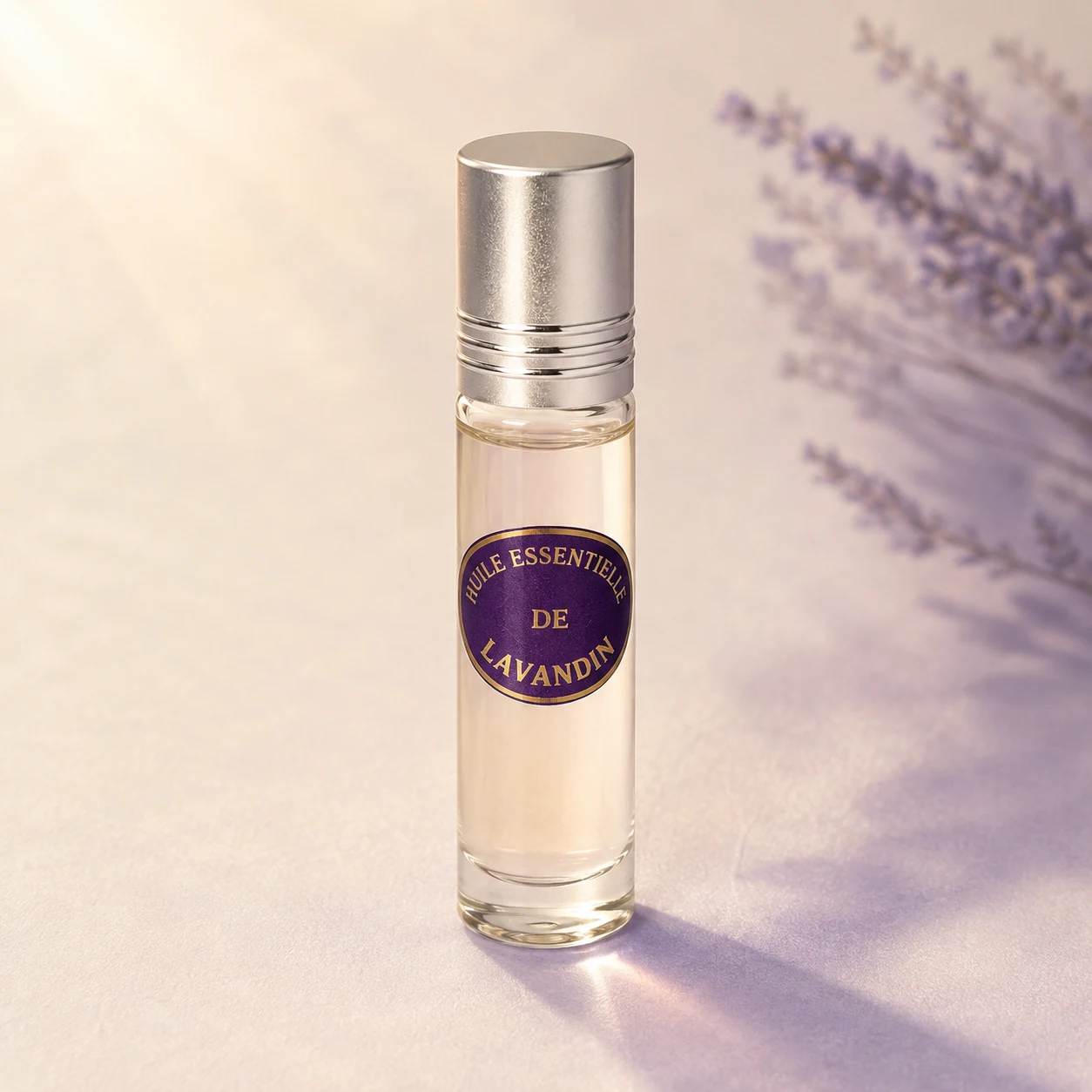 Flacon d’huile essentielle de lavandin